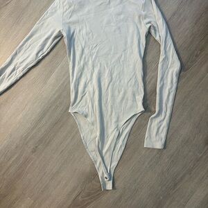 Zara Mockneck Cream Long Sleeve Bodysuit